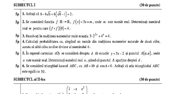 Subiecte BAC Matematica 2022: Cat de grele au fost subiectele la Matematica M1, M2 si M3