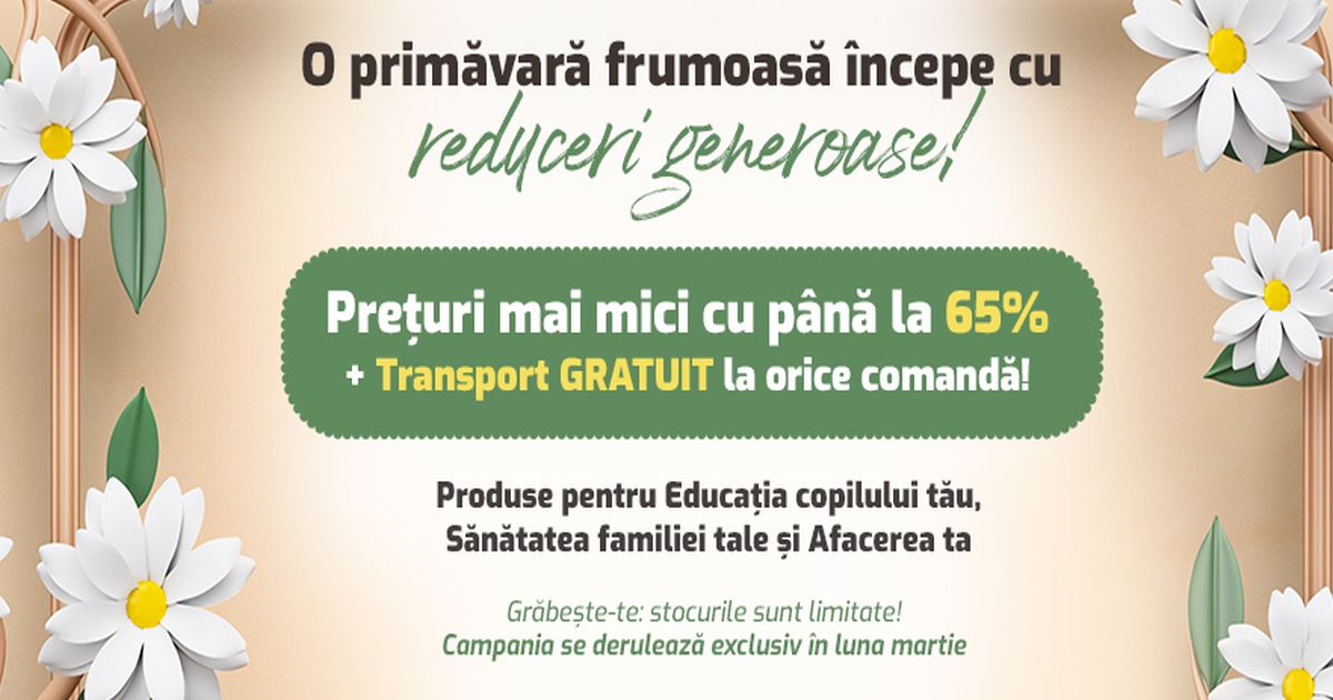 Nu rata REDUCERILE de primavara la Rentrop&Straton! Preturi mici la culegerile pentru copilul tau, cu transport GRATUIT