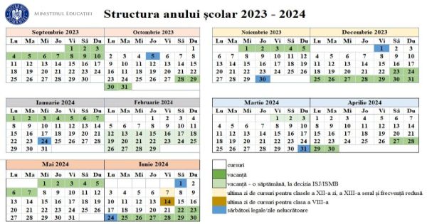 Structura anului scolar 2023-2024 a fost publicata in Monitorul Oficial. Elevii vor avea vacanta de Pastele ortodox, in perioada 27 aprilie - 7 mai 2024