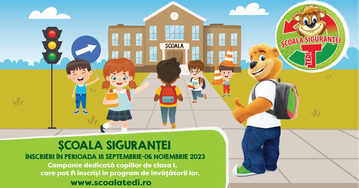 Clopotelul Scolii sigurantei Tedi anunta inceputul celui de-al 9-lea an al programului educativ. Invatatorii sunt invitati sa se inscrie!