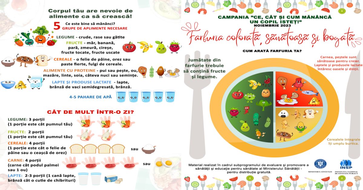 Brosuri cu sfaturi despre o alimentatie sanatoasa pentru copiii din clasele primare. Ce vor invata cei mici