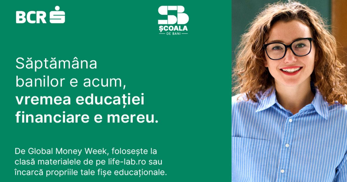 Cum le vorbim elevilor despre bani? Descopera resursele LifeLab pentru Educatie financiara si inscrie-te la concurs!