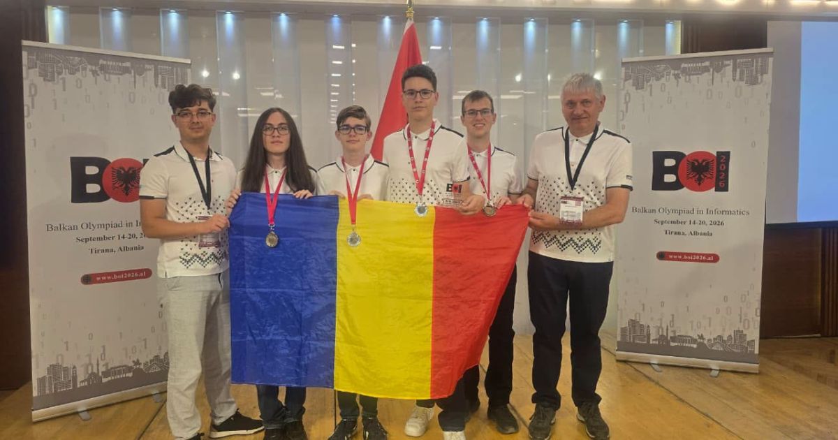 Romania pe podium la Olimpiada Balcanica de Informatica 2026: aur, argint si bronz pentru elevii romani