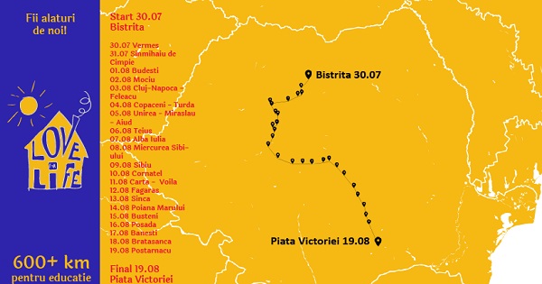 Caravana "600+ km pentru Educatie" a ajuns la Comarnic