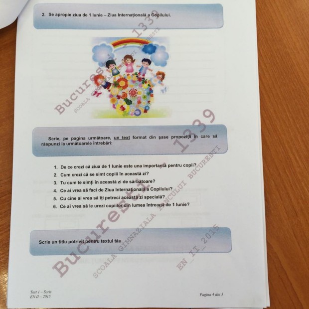 subicte limba romana evaluare clasa 2